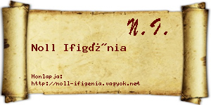 Noll Ifigénia névjegykártya